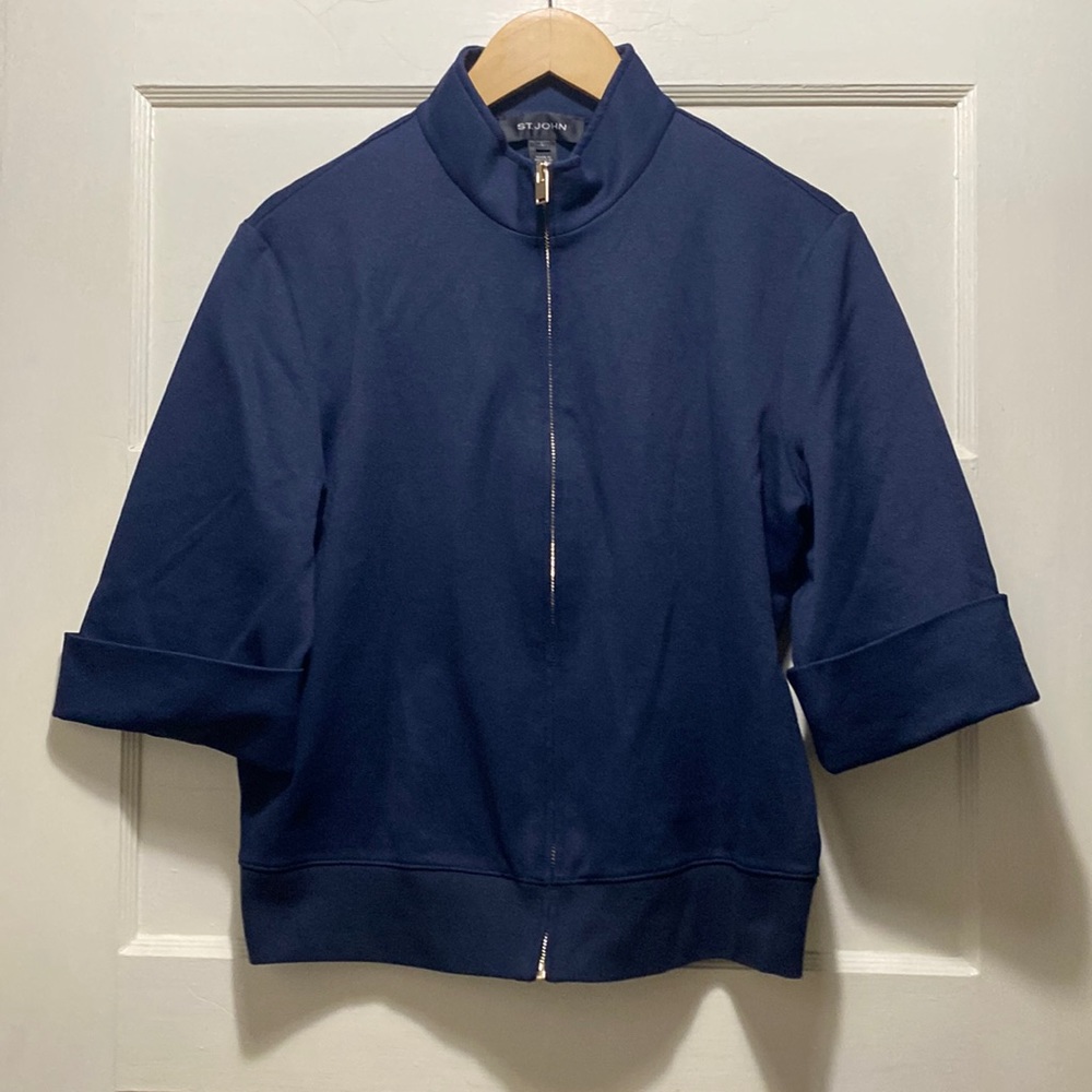 St. John Collection 3/4 sleeve jacket sz L - Picture 2 of 8